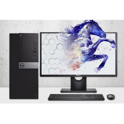 戴尔 OptiPlex 7080MT I7-10700/8G 2G独显/1T 硬盘 +240G固态DVDR/23.8寸显示器